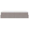 vidaXL Ottoman-Bett mit Matratze Taupe 80x200 cm Stoff