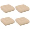 vidaXL 4-teilige Sitzkissen VIANEN 4 pcs 100 % Polyester Creme