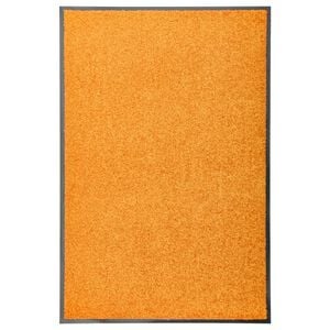vidaXL Fu&szlig;matte Waschbar Orange 60x90 cm