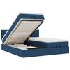 vidaXL Ottoman-Bett mit Matratzen & LEDs Blau 160x200 cm Stoff