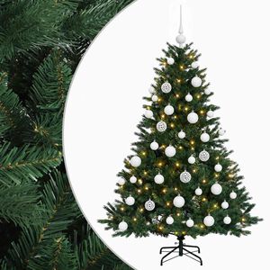 vidaXL K&uuml;nstlicher Weihnachtsbaum mit Weihnachtskugel 120 cm 150 LEDs