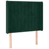 vidaXL Kopfteil mit Ohren Dunkelgr&uuml;n 83x16x118/128 cm Samt