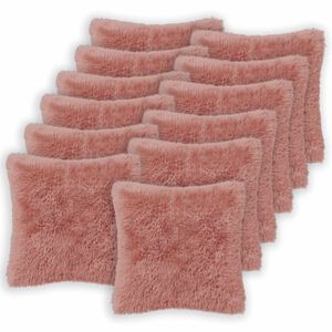 vidaXL Kissenbezug 12 stk. HEERLEN Rosa 40 x 40 cm PV Fleece