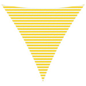 vidaXL Sonnensegel Gelb und Wei&szlig; 4 x 4 x 4 m 100 % Polyester Oxford