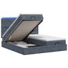 vidaXL Ottoman-Bett mit Matratze und LED Dunkelgrau 200 x 200 cm Samt