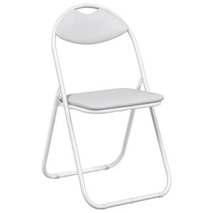 vidaXL Klappstuhl 8 pcs Wei&szlig; 48 x 43,5 x 81 cm Kunstleder