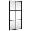 vidaXL Wandspiegel Schwarz 30x60 cm Rechteckig Eisen