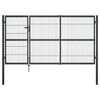 vidaXL Gartentor mit Pfosten Stahl 350&times;140 cm Anthrazit