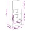 vidaXL TV-Schrank mit LED-Leuchten Betongrau 40,5x30x90 cm