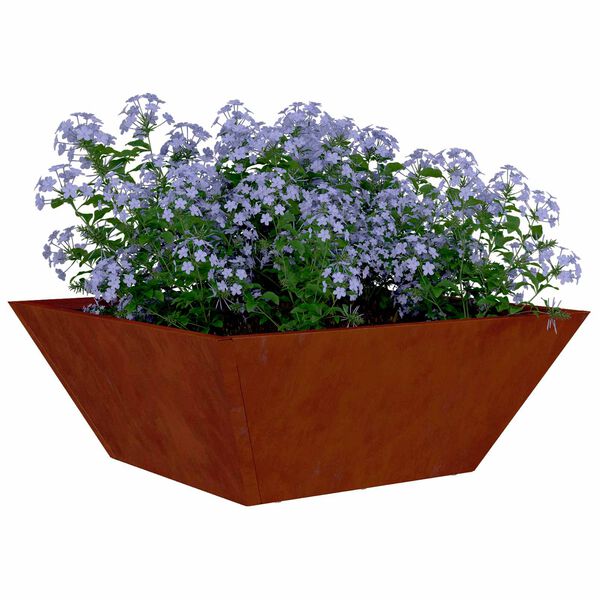 vidaXL Garten-Pflanzgef&auml;&szlig; 5 pcs Rostig 40 x 40 x 15 cm Wetterfeststahl