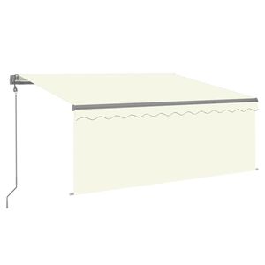 vidaXL Markise Automatisch mit Rollo LED Windsensor 3x2,5 m Creme