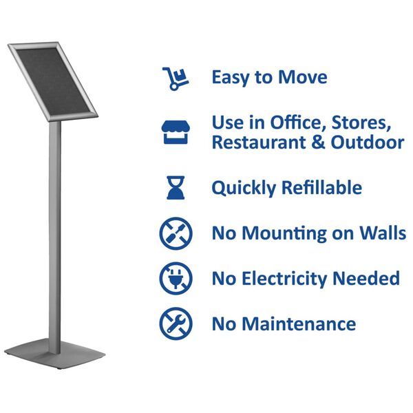 Europel Infost&auml;nder mit Klapprahmen A4 25 mm Aluminium