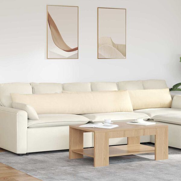 vidaXL Sofakissen 2 St&uuml;ck Creme 200 x 40 cm Cordstoff