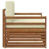 vidaXL Outdoor-Sofagarnitur Massives Akazienholz und Polyester Natur