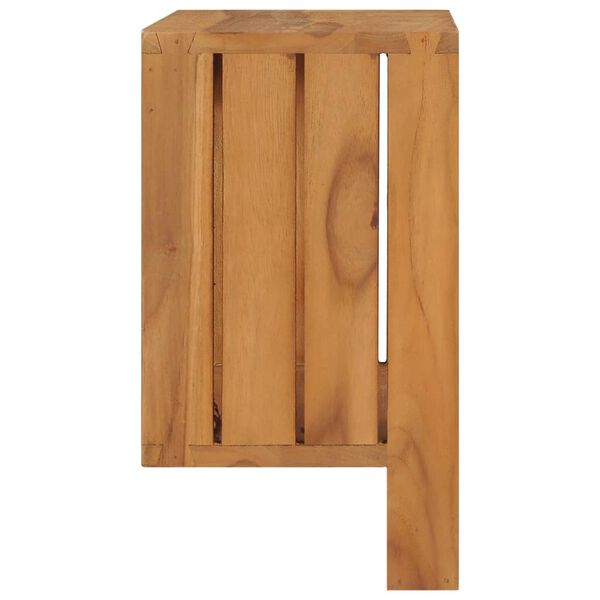 vidaXL Handtuchregal zur Wandmontage 35×20×35 cm Teak Massivholz