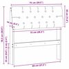 vidaXL Gepolstertes Kopfteil Schwarz 75 cm Massives Kiefernholz