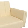 vidaXL Schlafsofa 2-Sitzer Creme Stoff