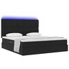 vidaXL Bett mit Stauraum und LED mit LED Schwarz 160 x 200 cm Samt