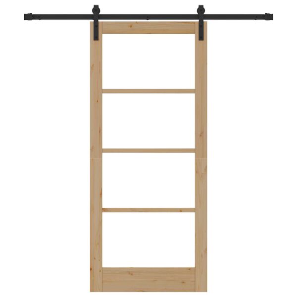 vidaXL Schiebet&uuml;r ORKDAL Nat&uuml;rlich und Schwarz 86 x 198,5 cm