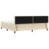 vidaXL Boxspringbett mit Matratze mit LED Creme 200 x 200 cm Stoff
