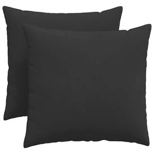 vidaXL Sofakissen 2 St&uuml;ck Schwarz 50 x 50 cm Stoff
