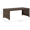 vidaXL 5-tlg. Garten-Lounge-Set mit Auflagen Poly Rattan Braun