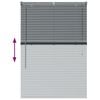 vidaXL Balkenjalousien mit Vorh&auml;ngen Dunkelgrau 130 x 95 cm Aluminium