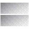 vidaXL Treppe Tritt Rechtwinklig 2 pcs Silber 100 x 40 cm Aluminium