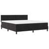 vidaXL LED Boxspringbett mit Kopfteil Schwarz 180 x 200 cm Samt