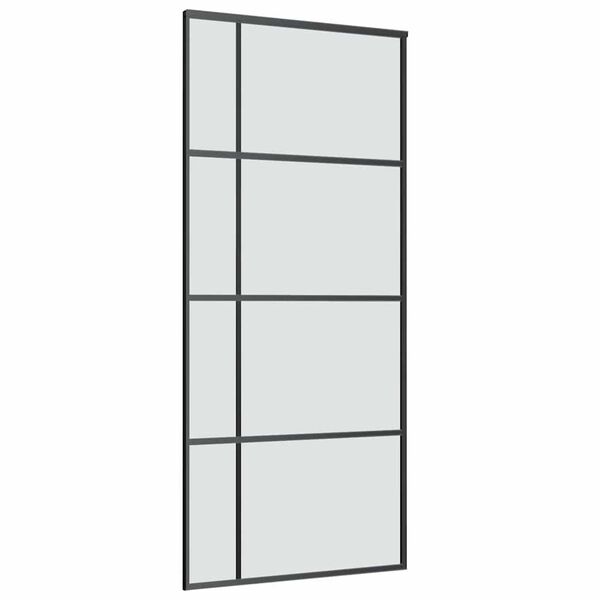 vidaXL Schiebet&uuml;r mit Beschlag 90x205 cm ESG-Glas & Aluminium