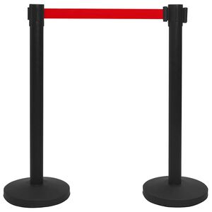 vidaXL Personenleitsystem Stahl Schwarz