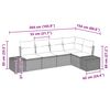 vidaXL Gartensofa-set 5 pcs Grau Poly-Rattan