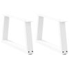 vidaXL Couchtischbeine V-Form 2 St&uuml;ck Wei&szlig; 50x(30-31,3) cm Stahl