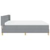 vidaXL Boxspringbett mit Matratze Hellgrau 200 x 200 cm Stoff