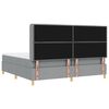 vidaXL Boxspringbett mit Matratze Hellgrau 200 x 200 cm Stoff