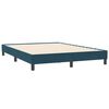 vidaXL Boxspringbett mit Matratze Dunkelblau 160x210 cm Samt