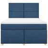 vidaXL Boxspringbett mit Matratze Blau 140x200 cm Stoff