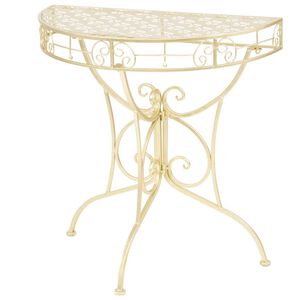 vidaXL Beistelltisch Vintage-Stil Halbrund Metall 72 x 36 x 74 cm Gold