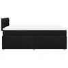 vidaXL Boxspringbett mit Matratze Schwarz 120x200 cm Stoff