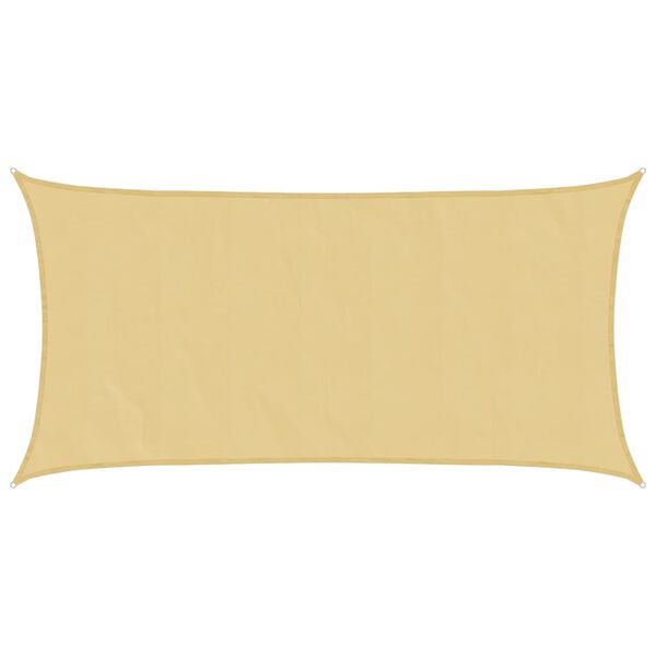 vidaXL Sonnensegel Sandfarbe 7x4 m 100% Polyester Oxford