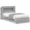 vidaXL Bettgestell mit Stauraum Grau Sonoma 90 x 190 cm Holzwerkstoff