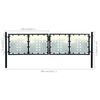 vidaXL Schwarzes Einzeltor für Zäune 300 x 75 cm