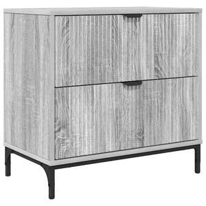 vidaXL Nachttisch Grau Sonoma 63,5 x 36 x 61 cm Holzwerkstoff