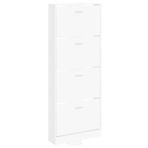 vidaXL Schuhschrank Wei&szlig; 59x17x150 cm Holzwerkstoff