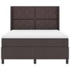 vidaXL Boxspringbett mit Matratze Dunkelbraun 160 x 200 cm Stoff