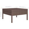 vidaXL 14-tlg. Garten-Lounge-Set mit Auflagen Poly Rattan Braun