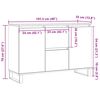 vidaXL Sideboard Altholz-Optik 101,5x35x70 cm Holzwerkstoff