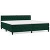 vidaXL Boxspringbett mit Matratze Dunkelgr&uuml;n 200x200 cm Samt