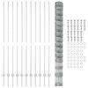 vidaXL Zaun mit Pfosten Silber 1.6 x 25 m Stahl