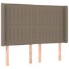 vidaXL Boxspringbett mit Matratze & LED Taupe 140x190 cm Stoff